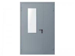 Подъездная противопожарная дверь с остеклением EI-60